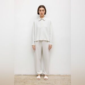 Leset Teddy Jogger Lounge Sweatpants in Cement Light Grey